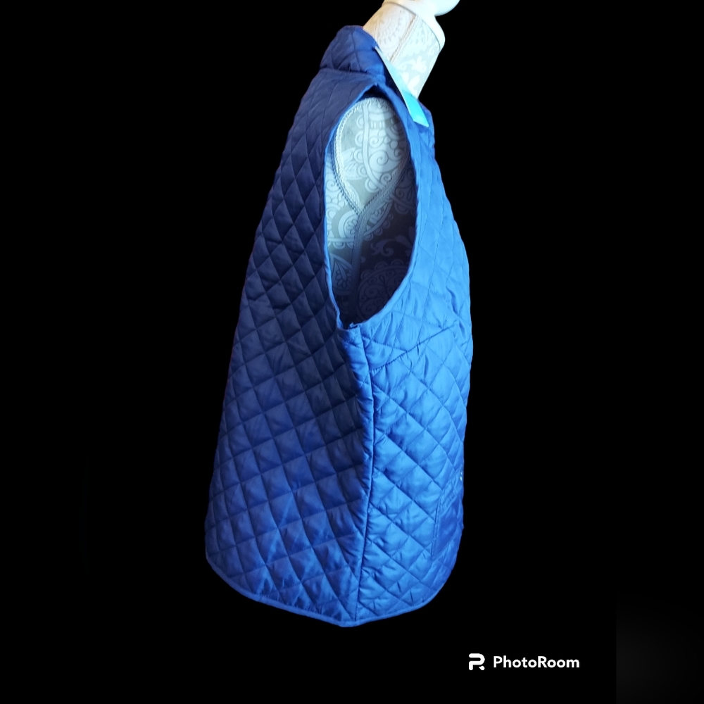 I ACTIVE Royal Blue Lightweight Quilted Vest Women's Size 2X NWT - Picture 4 of 8